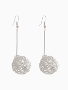 Серьги висячие «Шарик» переплетение, цвет светлое серебро, 6.5 см - Фото 13