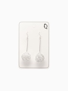 Серьги висячие «Шарик» переплетение, цвет светлое серебро, 6.5 см - Фото 10