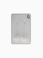 Серьги висячие «Шарик» переплетение, цвет серебро, 6.5 см - Фото 6