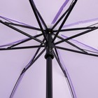 Зонт механический «Цветы», 3 сложения, 8 спиц, R = 48 см, цвет светло-сиреневый - Фото 3