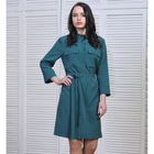 Платье-рубашка женское, размер 48, рост 164 см, цвет зелёный - Фото 3
