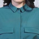 Платье-рубашка женское, размер 48, рост 164 см, цвет зелёный - Фото 4