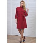 Платье-рубашка женское, размер 44, рост 164 см, цвет красный - Фото 1