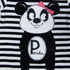 Комбинезон для девочки "Знакомтесь-панда", рост 74-80 см (26), цвет чёрный/белый Р449916_М - Фото 4