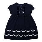 Платье для девочки "Две волны", рост 134-140 см (34), цвет тёмно-синий - Фото 2