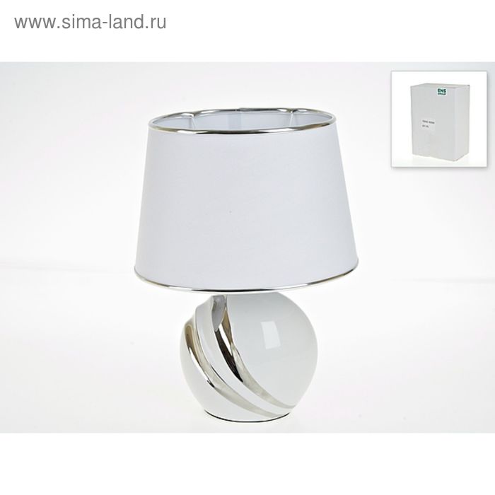 Лампа настольная "Олимп" 19*26*18см. h=36см. (цоколь-Е14 напряжение-250V, мощность-40W, провод-L=138 - Фото 1