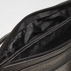 Сумка женская на молнии, 3 отдела, 2 наружных кармана, длинный ремень, цвет чёрный - Фото 5