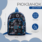 Рюкзак детский на молнии, цвет синий - фото 3649888