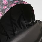 Рюкзак молодёжный, 1 отдел, наружный карман, цвет чёрный/розовый - Фото 5