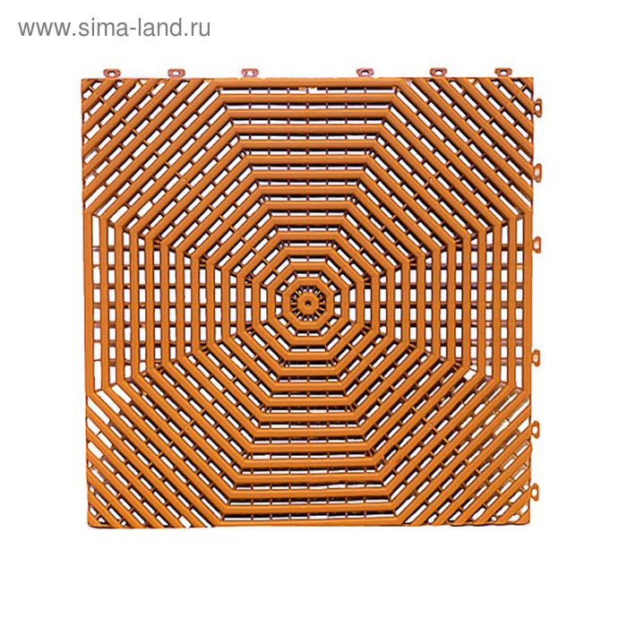 Плитка HELEX, 40×40×1.8 см, набор 6 шт., терракотовая