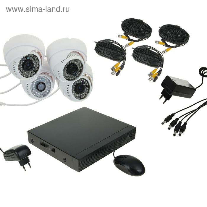 Комплект AHD видеонаблюдения Vstarcam AHD home kit-14, 4 внутренних камеры - Фото 1