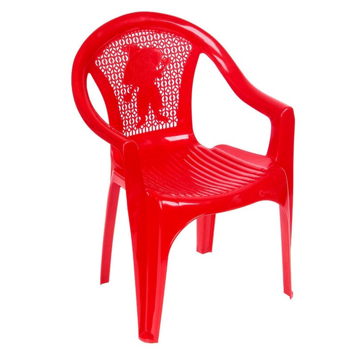 Кресло детское, 380х350х535 мм, цвет красный - Фото 1