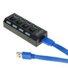 USB-разветвитель LuazON, 4 порта, USB 3.0, кабель 52 см МИКС - Фото 2