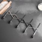 Тесторезка растяжимая Доляна, 5 дисков, 24.5×5 см - Фото 6