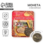 Монета сувенир «Рыбаку на удачу», d=2 см - Фото 1