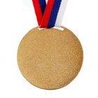 Медаль призовая 058 диам 5 см. 1 место. Цвет зол. С лентой - фото 9968788