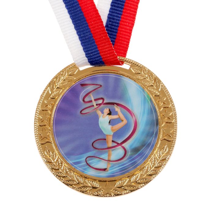 Медаль тематическая «Художественная гимнастика», золото, d=5 см - фото 1906840970