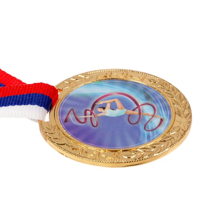 Медаль тематическая «Художественная гимнастика», золото, d=5 см - фото 1906840971