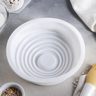 Форма для муссовых десертов и выпечки Доляна «Рябь», d=20 см, цвет белый - Фото 2