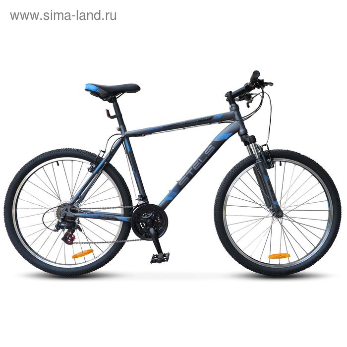 Велосипед 26" Stels Navigator-500 V, 2017, цвет антрацитовый/синий, размер 16"