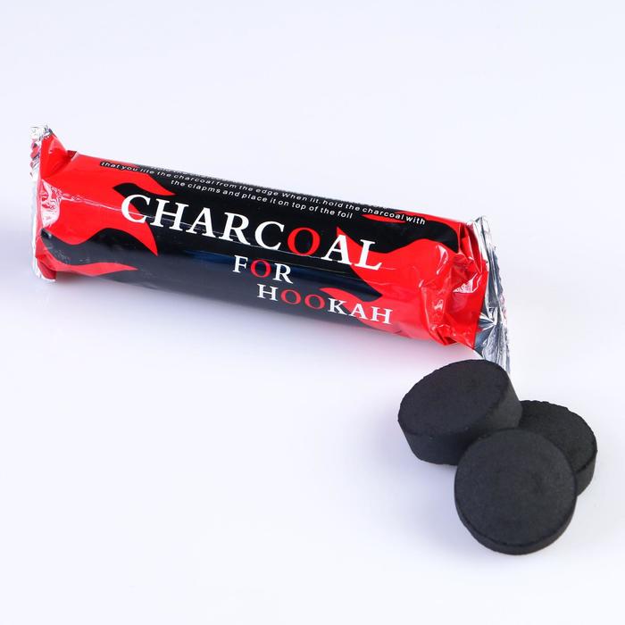 Уголь для кальяна древесный Charcoal, в пачке 10 таблеток - Фото 1