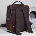 Рюкзак школьный, 2 отдела на молниях, 2 наружных кармана, цвет коричневый - Фото 2