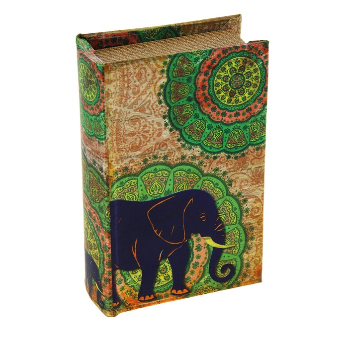 Шкатулка-книга дерево шёлк "Загадочная Индия" 17х11х5 см - Фото 1