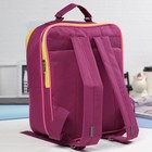 Рюкзак школьный, 2 отдела на молниях, 2 наружных кармана, цвет малиновый - Фото 4