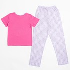 Пижама для девочки, рост 134-140 см (38), цвет розовый - Фото 2