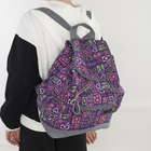 Рюкзак молодёжный, 2 отдела на шнурке, 3 наружных кармана, цвет фиолетовый - Фото 1