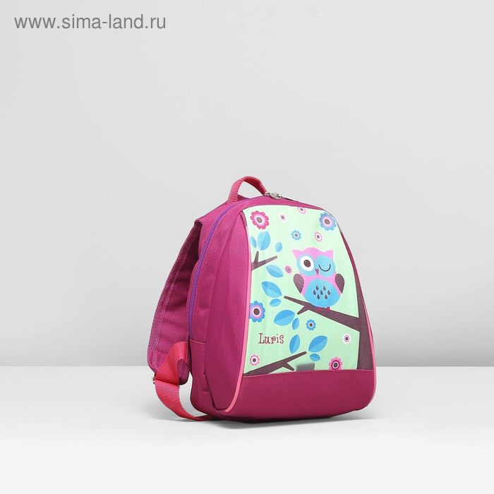 Рюкзак детский на молнии, 1 отдел, цвет фуксия/салатовый - Фото 1