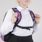 Рюкзак школьный, 2 отдела на молниях, наружный карман, цвет фиолетовый/разноцветный - Фото 10