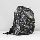 Рюкзак школьный, 2 отдела на молниях, наружный карман, цвет чёрный/разноцветный - Фото 1