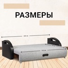 Диван прямой «Юпитер», ППУ, еврокнижка, шенилл/экокожа, цвет аслан серый - Фото 6