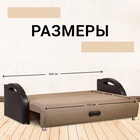 Диван прямой «Юпитер», ППУ, механизм еврокнижка, обивка рогожка/экокожа, цвет ратибор тёмный - Фото 6