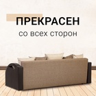 Диван прямой «Юпитер», ППУ, механизм еврокнижка, обивка рогожка/экокожа, цвет ратибор тёмный - Фото 7