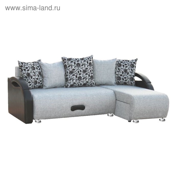 Диван угловой «Юпитер», 1400×1930 мм, обивка аслан серый - Фото 1