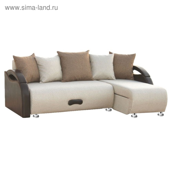 Диван угловой «Юпитер», обивка «ратибор светлый» - Фото 1
