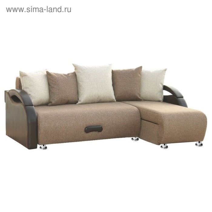 Диван угловой «Юпитер», обивка «ратибор тёмный» - Фото 1