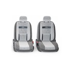 Авточехлы универcальные AUTOPROFI COMFORT, COM-1105 D.GY/L.GY (M), велюр, набор из 11 предметов, цвет тёмно-серый/светло-серый - Фото 2