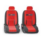 Авточехлы универcальные AUTOPROFI COMFORT, COM-1105 BK/RD (M), велюр, набор из 11 предметов, цвет чёрный/красный - Фото 2