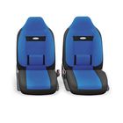 Авточехлы универcальные AUTOPROFI COMFORT, COM-1105H BK/BL (M), велюр, набор из 11 предметов, цвет чёрный/синий - Фото 2