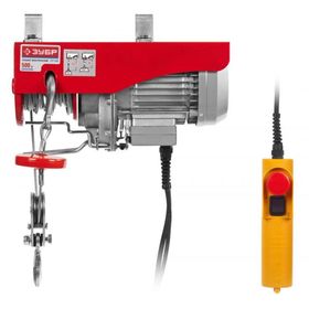 Электротельфер "ЗУБР" ЗЭТ-500, 250/500 кг, 900 Вт, 8/4 м/мин, 12/6 м, 220 В 2049322