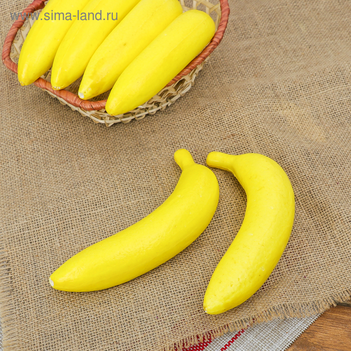 Муляж "Банан" 16 см шт, жёлтый - Фото 1