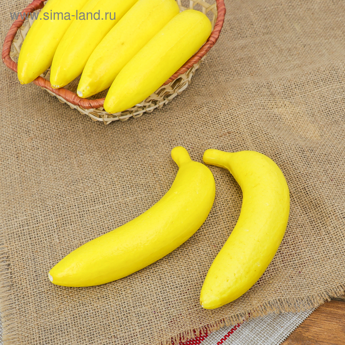 Муляж «Банан», h=16 см шт., жёлтый - Фото 1