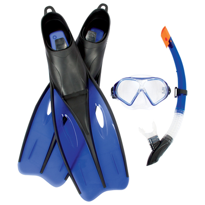 Набор для плавания Dream Diver, для взрослых, 3 предмета: маска, ласты, трубка, размер 42-44, цвет МИКС, 25023 Bestway