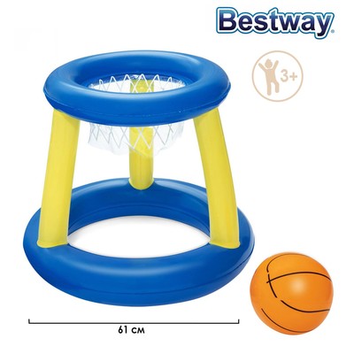 Набор для игр на воде «Баскетбол», d=61 см, корзина, мяч, от 3 лет, 52418 Bestway