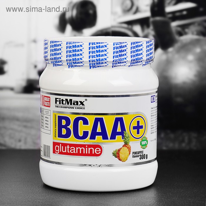 Аминокислоты BCAA + Glutamine FitMax, ананас, 300 г - Фото 1