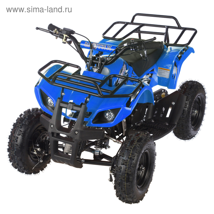 Квадроцикл детский бензиновый MOTAX ATV Х-16 Мини-Гризли, синий, механический стартер