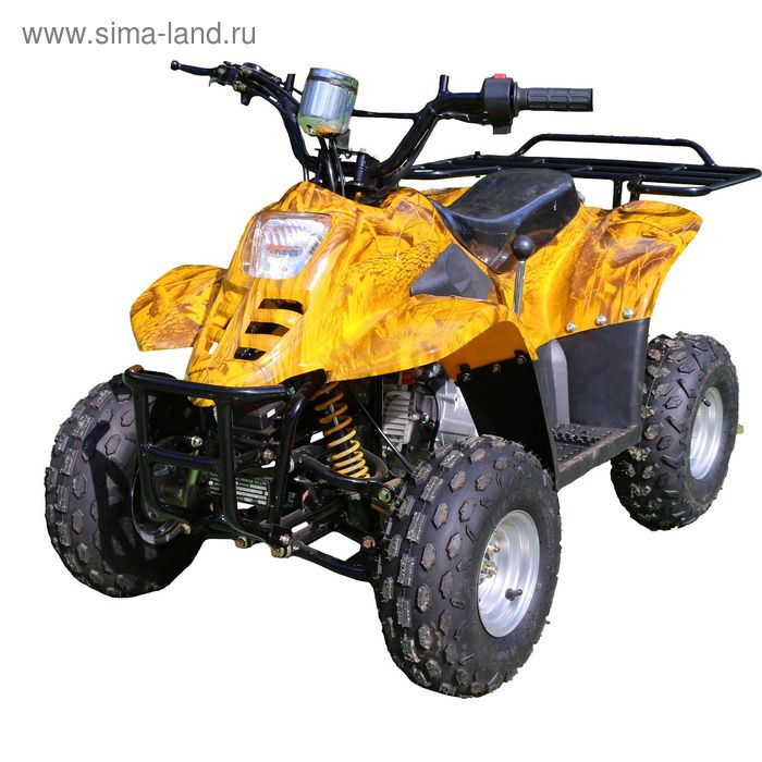 Квадроцикл подростковый бензиновый MOTAX ATV A-07 110 cc + задний ход, жёлный камуфляж - Фото 1